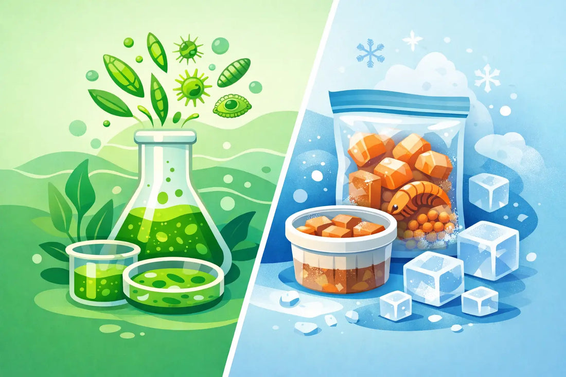Live Phyto Versus Frozen Feeds