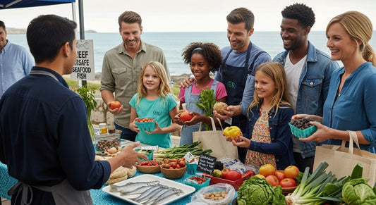 reef-safe foods, sustainable seafood, farmers market