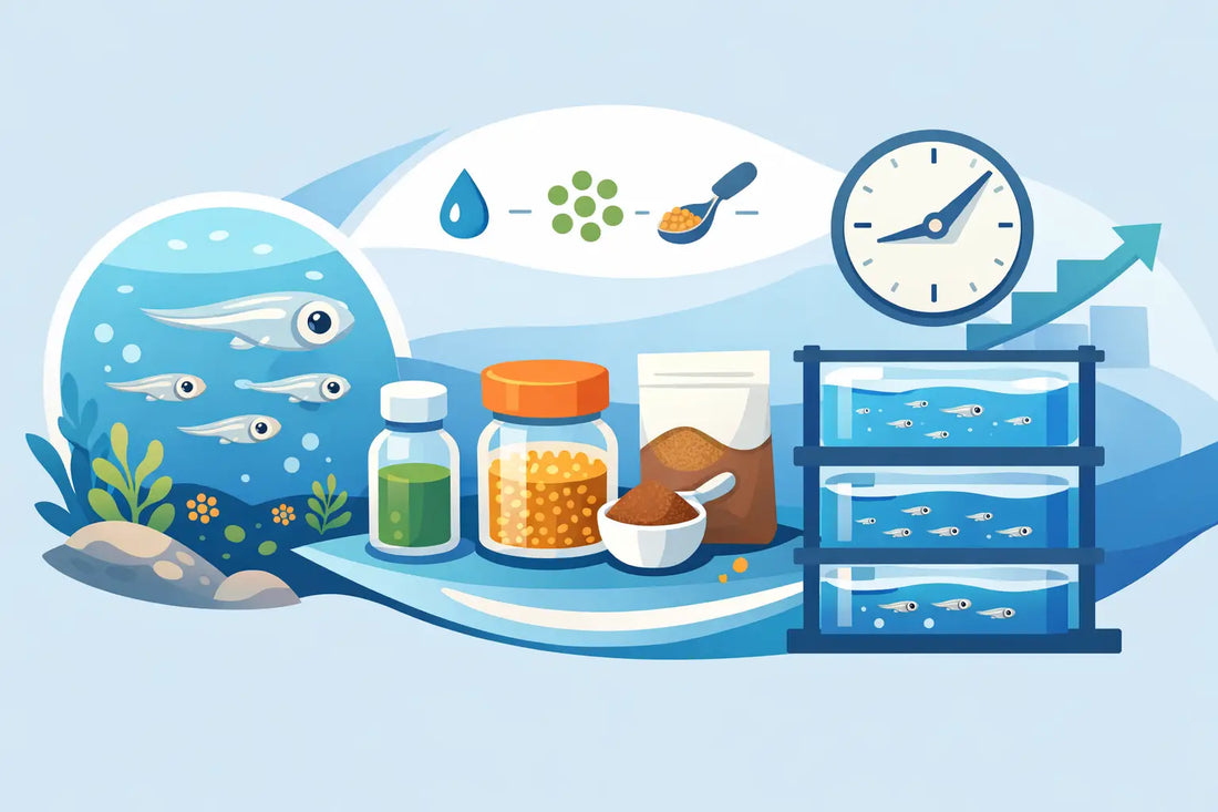 Larval Rearing Feed Schedule Example for Fish