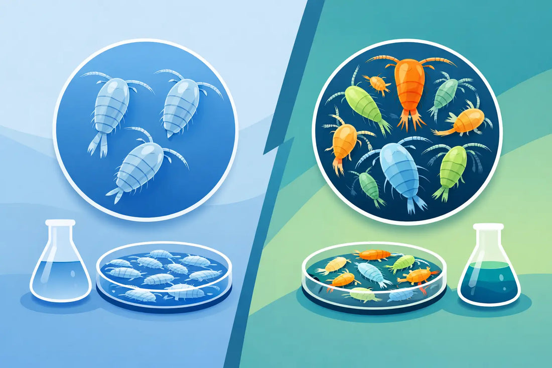 Single Species Copepods Versus Blends