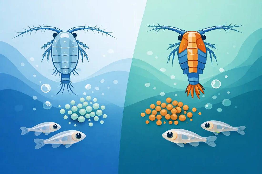 Acartia vs Pseudodiaptomus Larval Feeds Compared