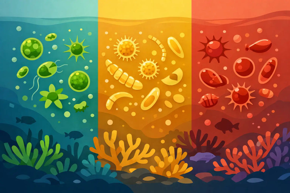 Green Gold Red Phytoplankton Differences Reef