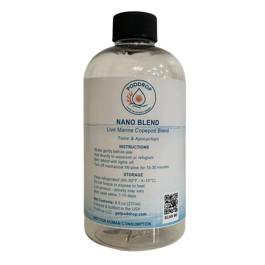Nano Blend live marine copepods mix 8oz bottle for nano reef aquariums