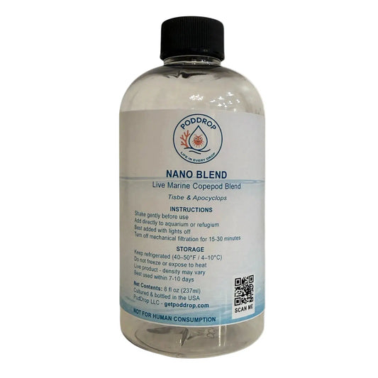 Nano Blend live marine copepods mix 8oz bottle for nano reef aquariums